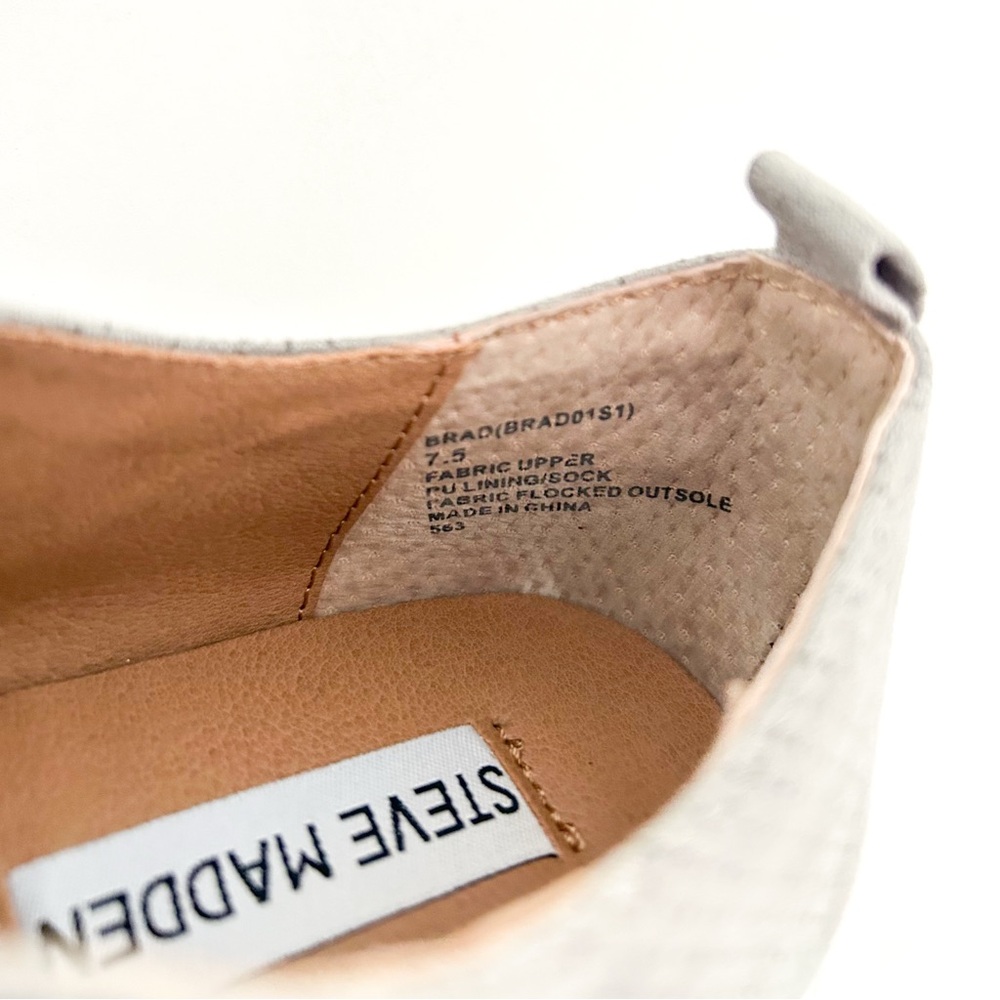 Steve Madden Brad Slip-On Sneakers Light Gray Platform Shoes Casual Comfort 7.5 - Picture 8 of 8